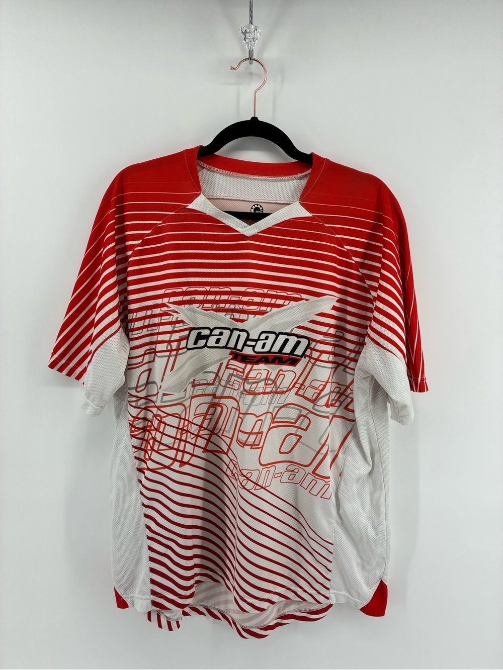 Can Am BRP Men's Red and White Performance Shirt
